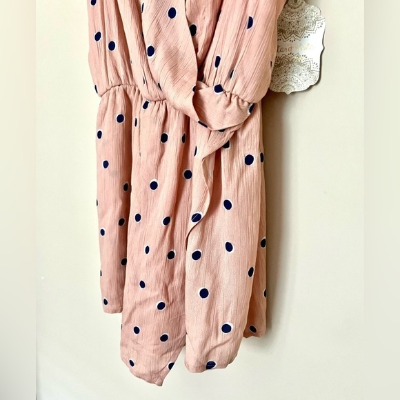 ALTAR’D STATE Women’s‎ Polka Dot Pink & Blue Skort Wrap Shorts Romper Size Small - Picture 5 of 16